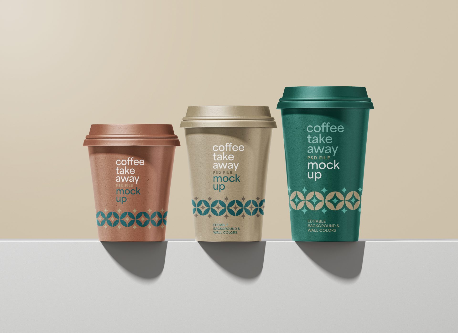 奶茶杯咖啡杯大中小杯 提案效果图展示VI智能贴图样机插图2 奶茶杯咖啡杯大中小杯 提案效果图展示VI智能贴图样机