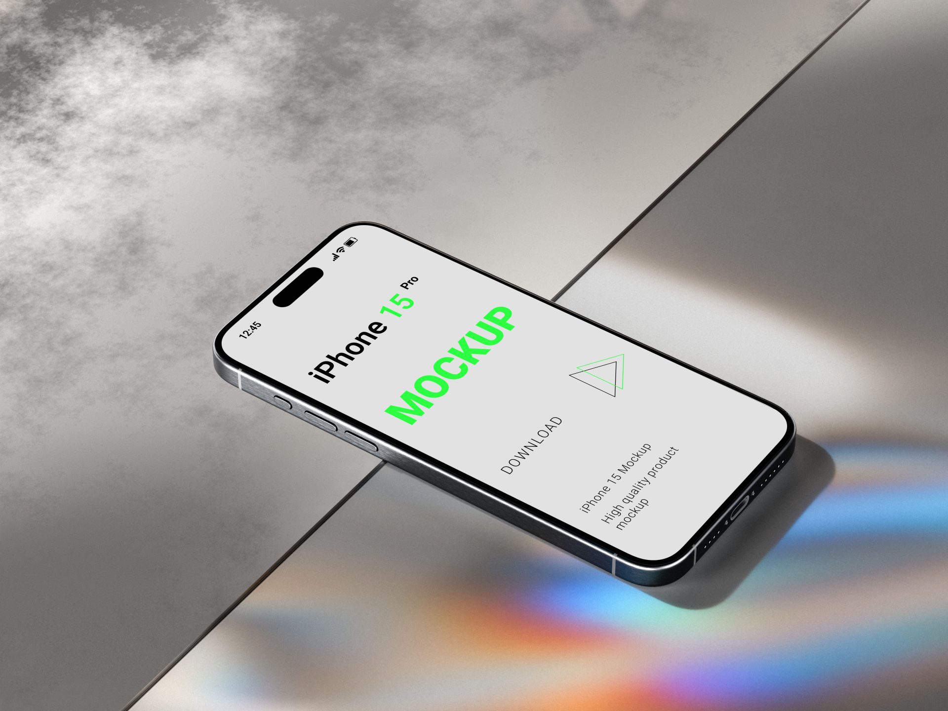现代极简iPhone手机手表指示牌贴图样机插图3 现代极简iPhone手机手表指示牌贴图样机