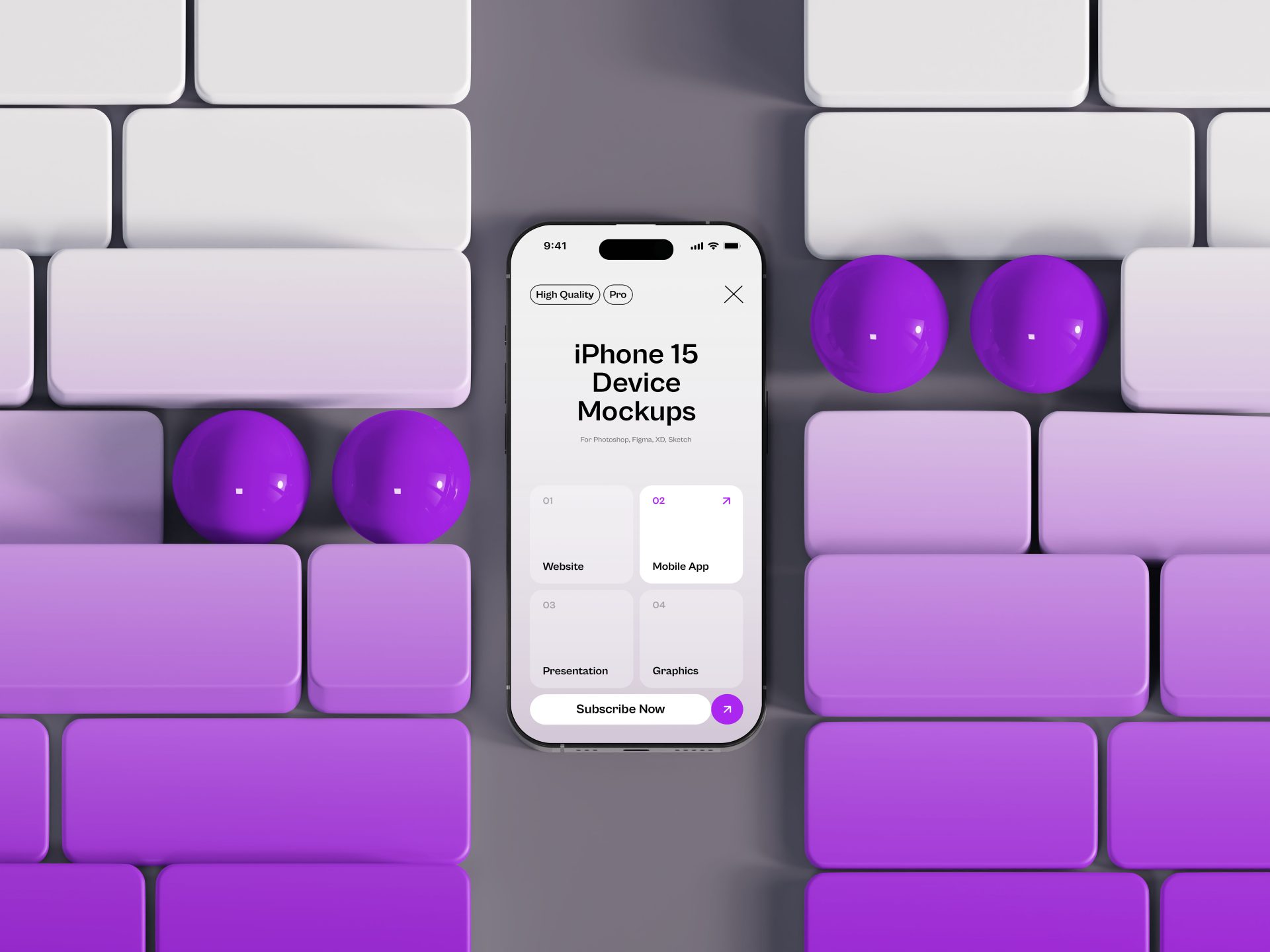 iPhone手机玻璃渐变风APP屏幕界面壁纸样机插图2 iPhone手机玻璃渐变风APP屏幕界面壁纸样机