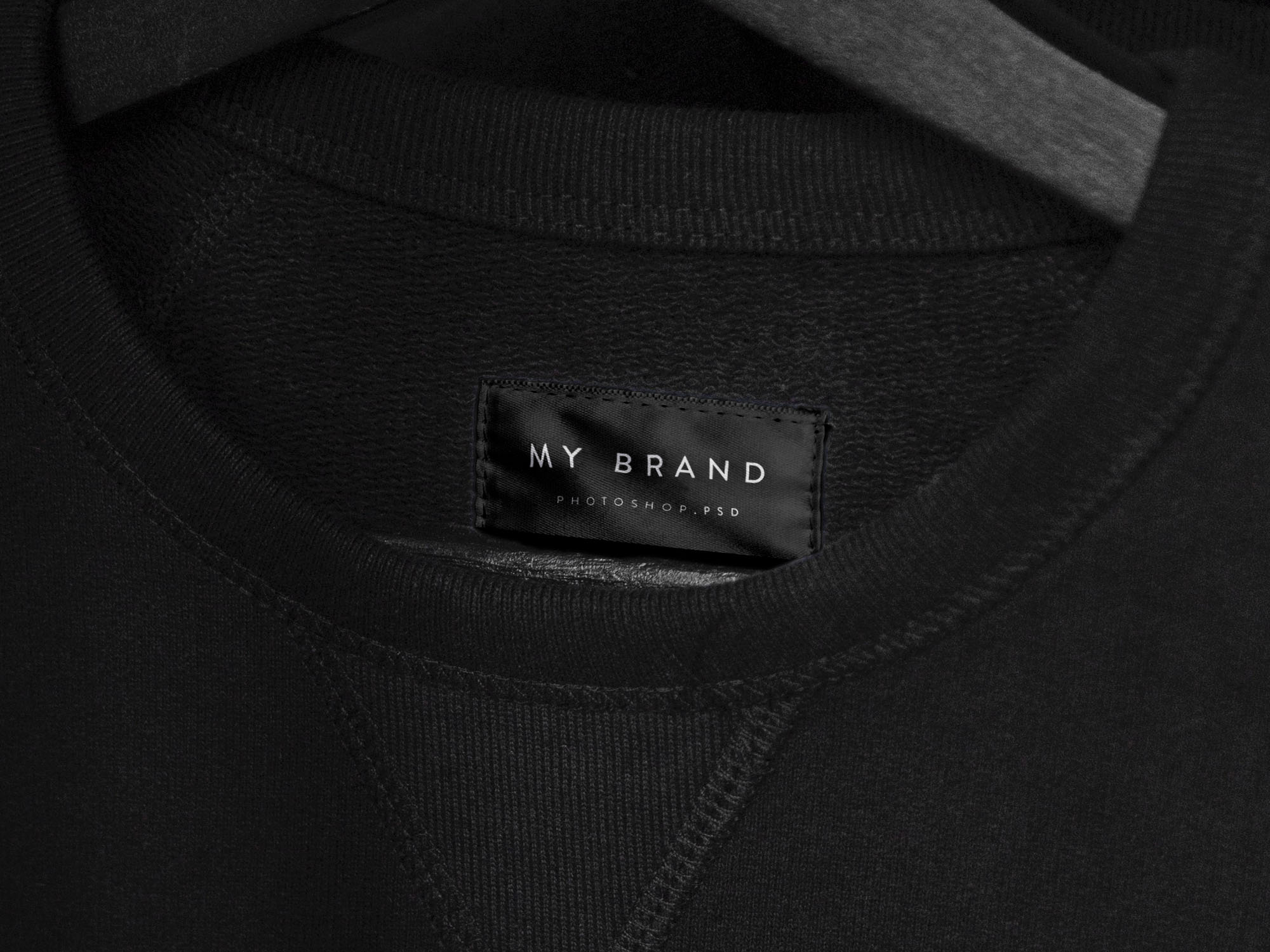 服装唛头衣领标签设计效果样机 Clothing Label Mockup插图(2)