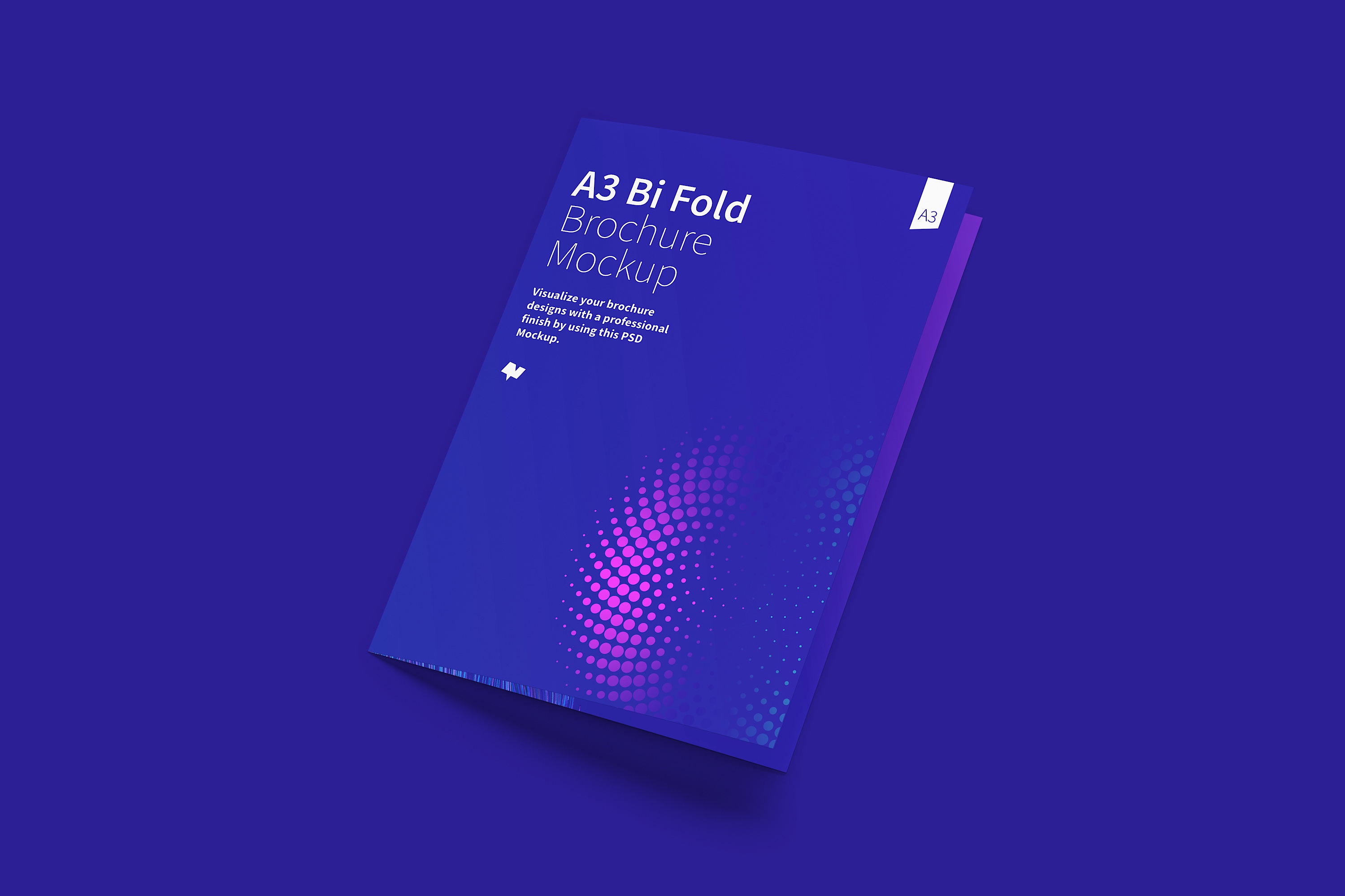 A3双折页设计传单小册子设计图样机模板01 A3 Bi Fold Brochure Mockup 01插图(5)