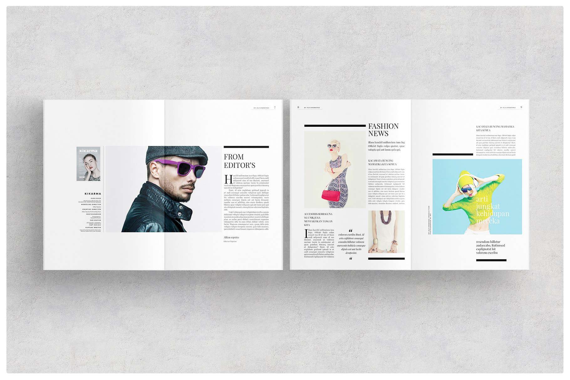 超级名模时尚服饰杂志模板 Magazine插图(3)