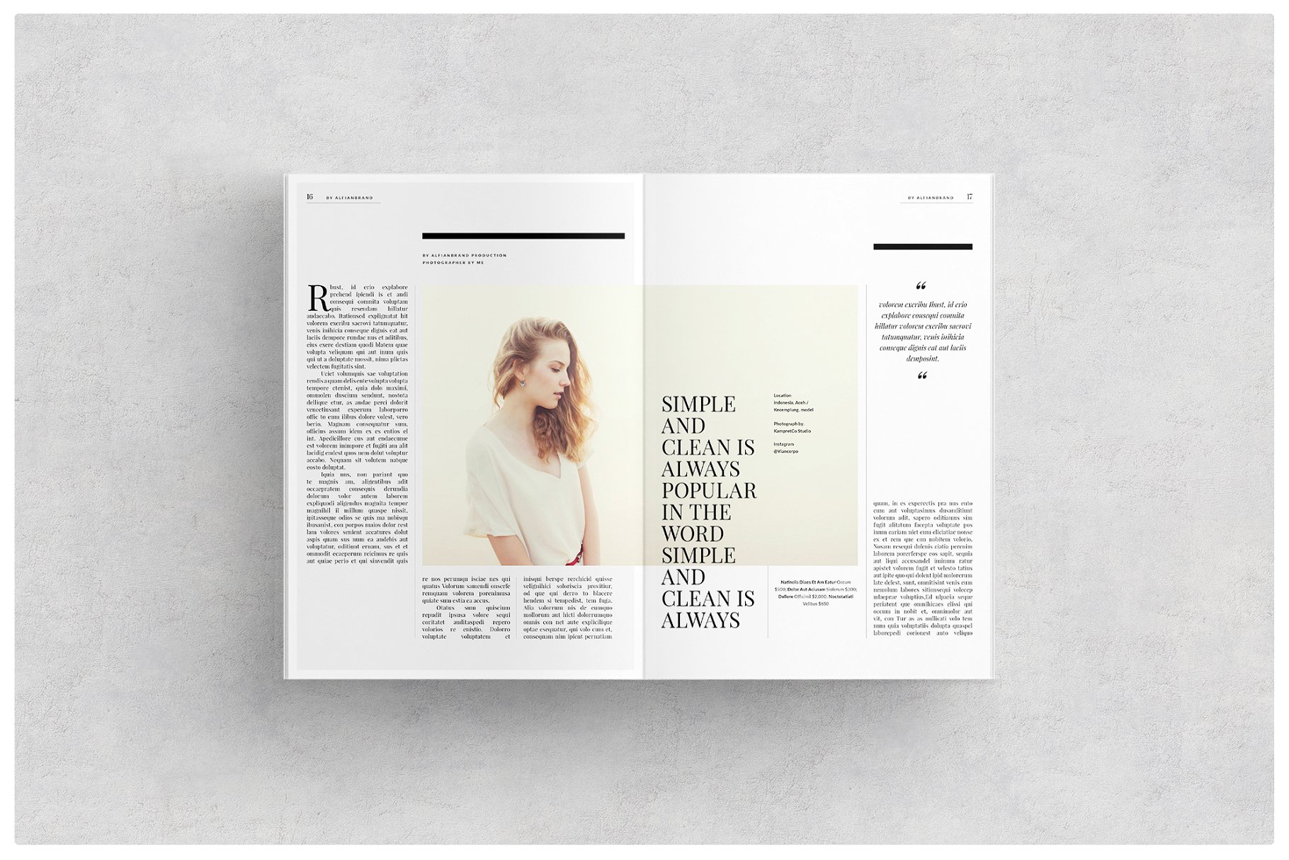 超级名模时尚服饰杂志模板 Magazine插图(4)