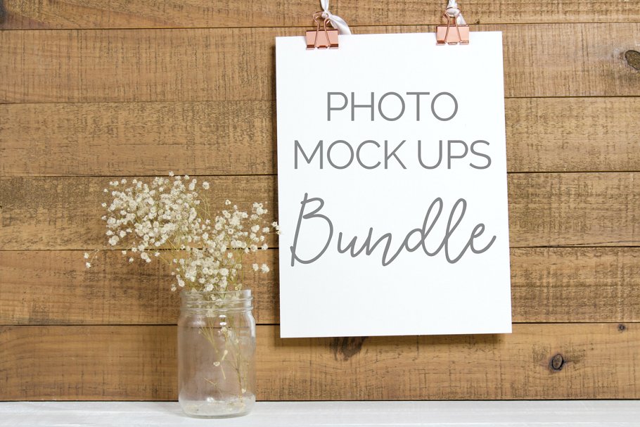 艺术作品展示画框样机 Rustic Mock Ups (12 Images)插图