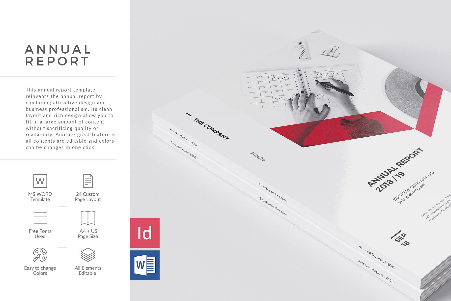 极简主义年度报告杂志模板下载 Sharp Annual Report [indd]插图