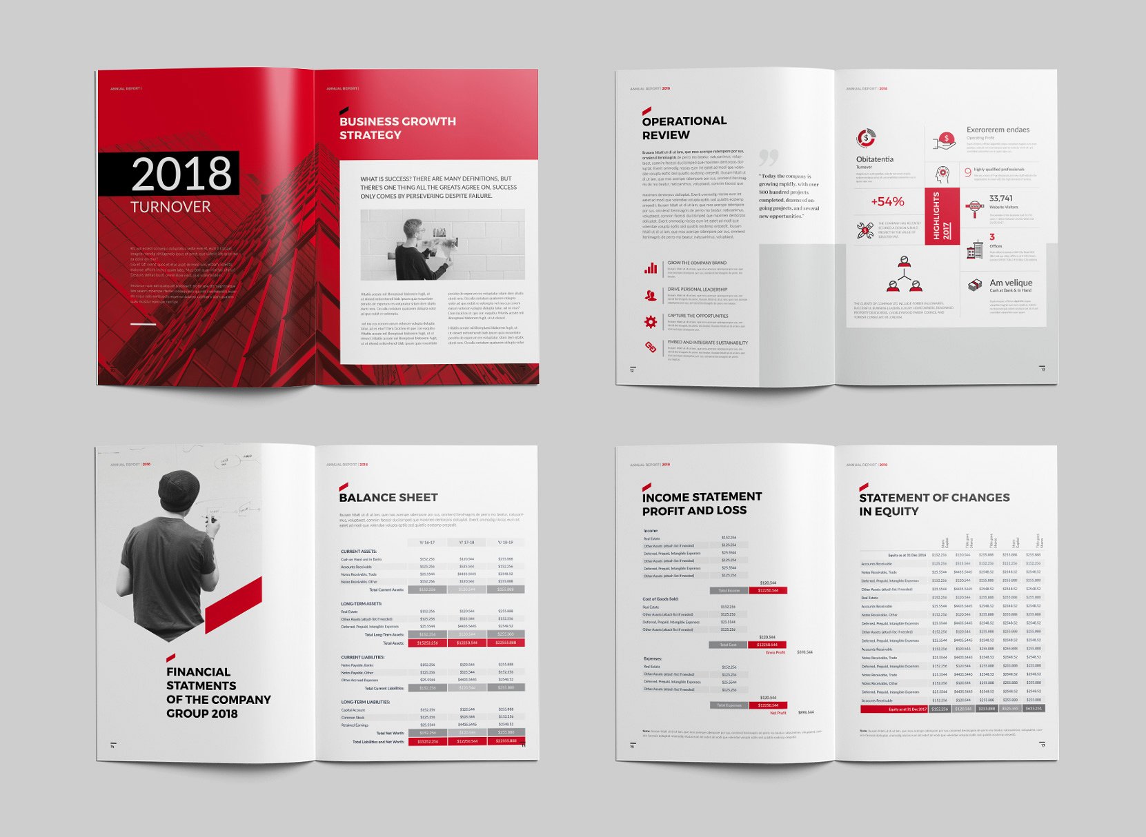 极简主义年度报告杂志模板下载 Sharp Annual Report [indd]插图(4)