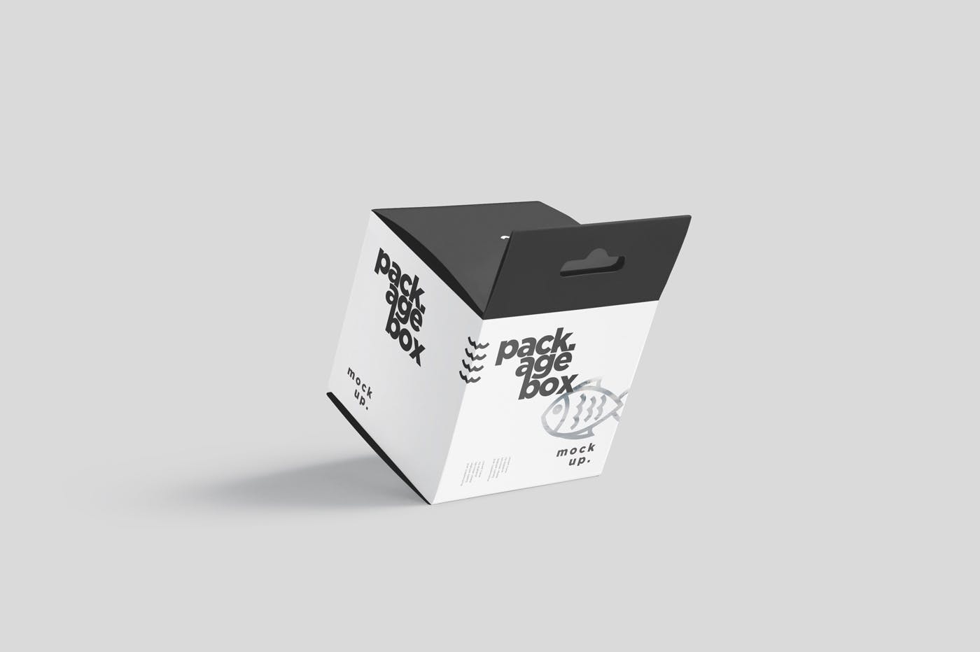 挂耳式方形产品包装盒样机模板 Package Box Mockup Set – Square With Hanger插图(3)