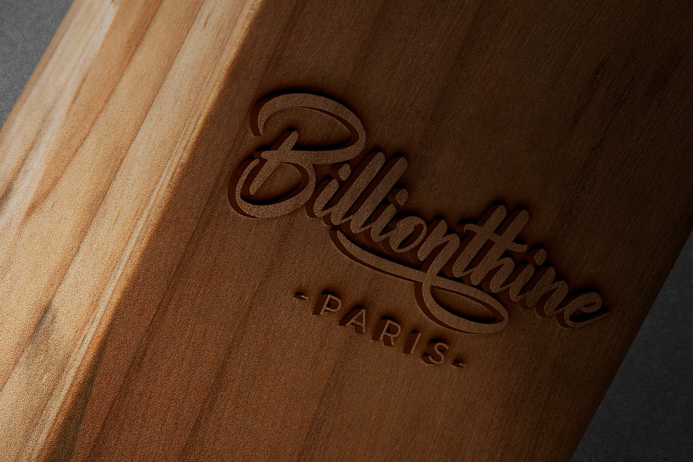 木刻/实木雕刻Logo效果图样机模板 Wood Logo Mockups插图