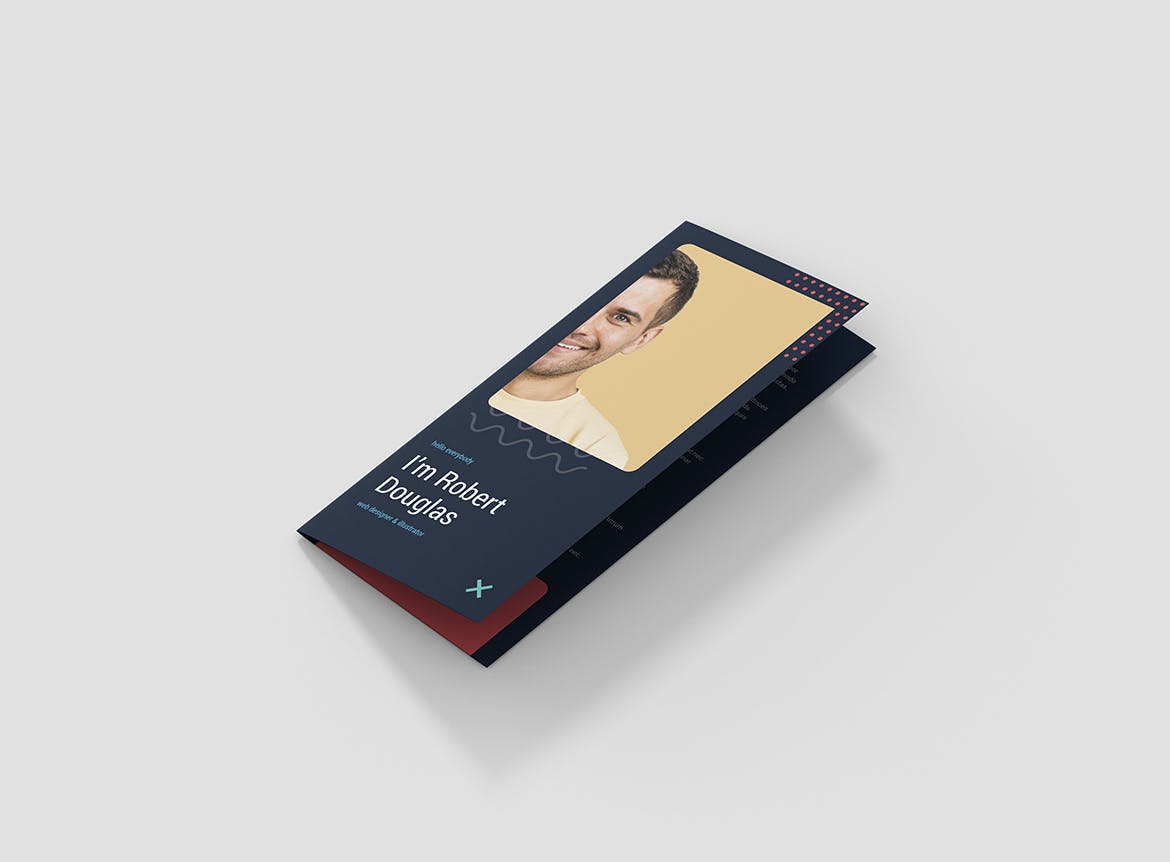 竖版印刷三折页创意素材库精选简历模板 Brochure – Resume Tri-Fold插图(4)