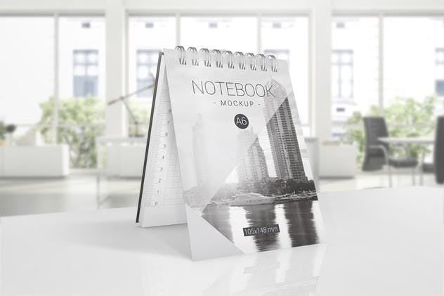 A6活页笔记本/记事本样机 A6 Spiral Notebook Mockups插图(3)