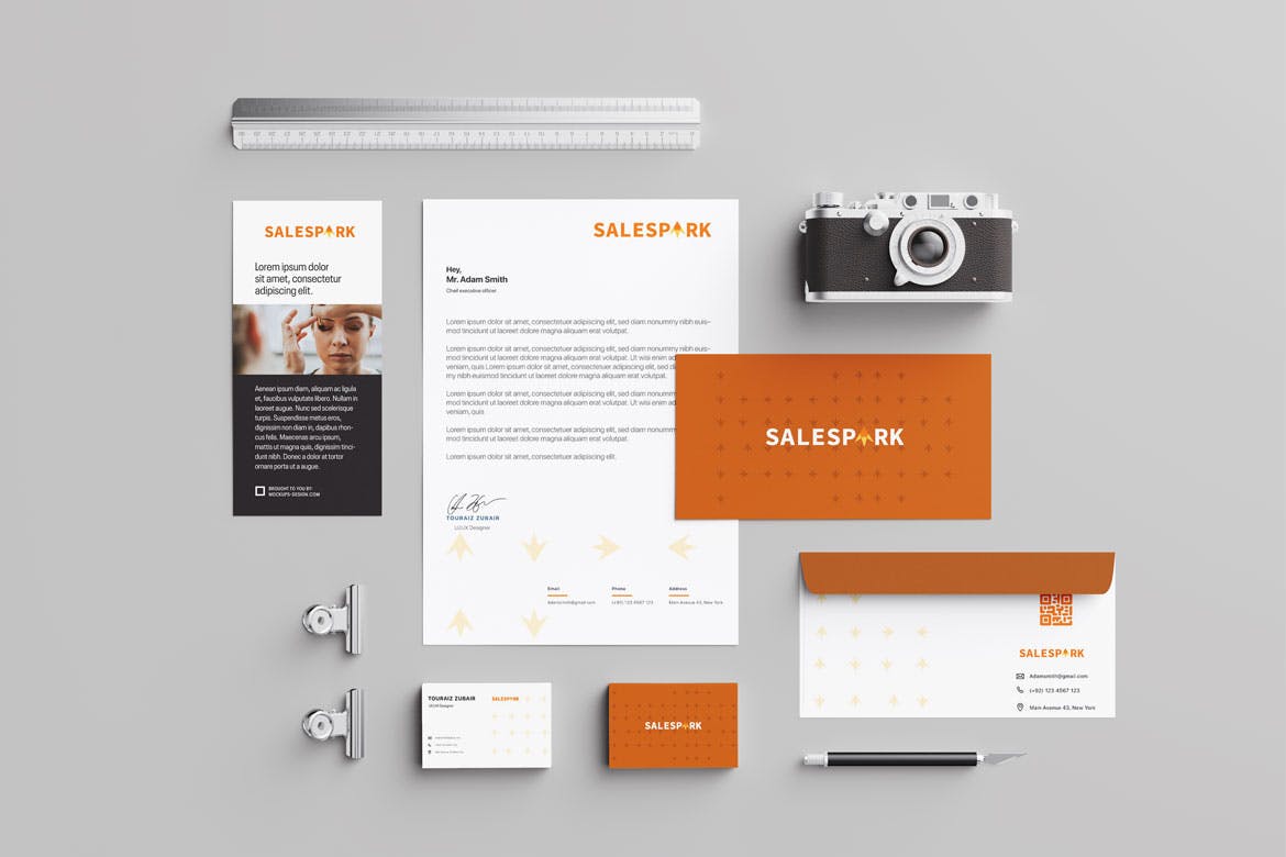 品牌视觉设计办公用品设计模板套装v1 Brand Stationary Vol.1插图(1)