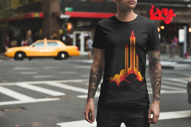 潮流时尚T恤都市版服装样机Vol.1 T-Shirt Mockup Urban Edition Vol. 1插图(3)