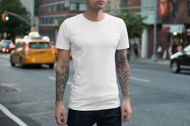 潮流时尚T恤都市版服装样机Vol.1 T-Shirt Mockup Urban Edition Vol. 1插图(4)
