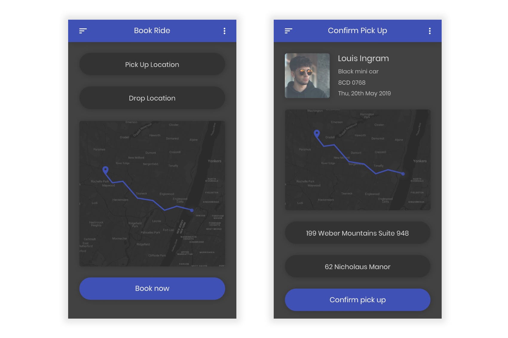 出租车打车APP应用UI界面设计Sketch模板 Taiksi – Taxi & Cab Booking Sketch UI Kit插图(3)