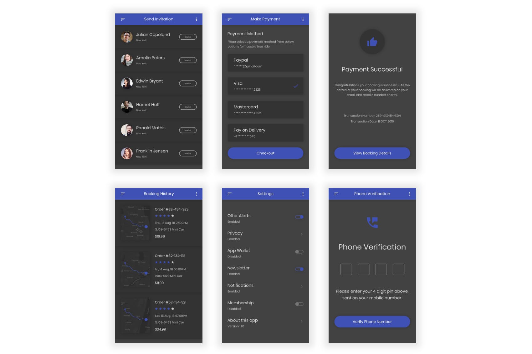 出租车打车APP应用UI界面设计Sketch模板 Taiksi – Taxi & Cab Booking Sketch UI Kit插图(11)