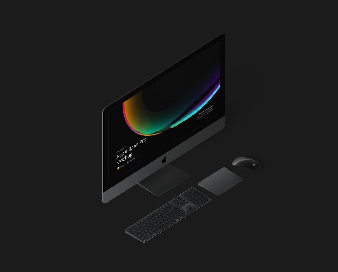 超级主流桌面&移动设备样机系列：iMac & iMac Pro系列一体机样机 [兼容PS,Sketch;共4.79GB]插图(8)