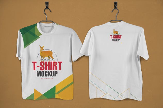 时髦圆领T恤品牌服装样机 Modish Round Neck T-Shirts Mockups插图(2)
