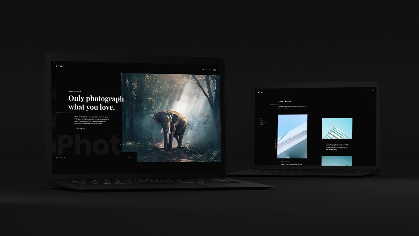 黑色超级笔记本屏幕预览样机模板 Black Laptop Mockup插图(11)