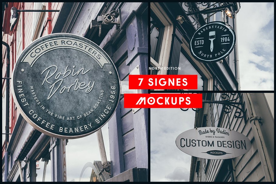超级店招样机模板合集 Signs&Facades Mockups North Edition插图(2)