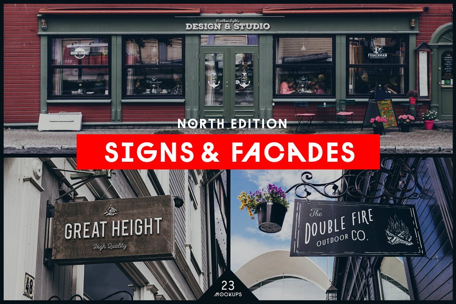 超级店招样机模板合集 Signsamp;Facades Mockups North Edition