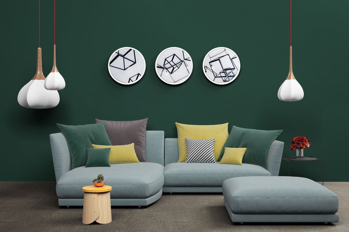 客厅装修室内设计场景样机模板 Mockup Interior Scene Creator – MK2插图