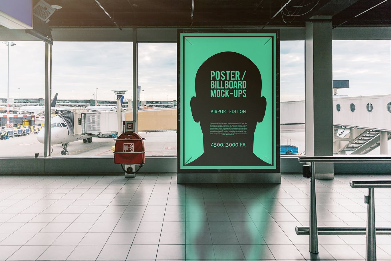 机场顾客通道海报/广告牌样机素材库精选模板#3 Poster / Billboard Mock-ups – Airport Edition #3插图