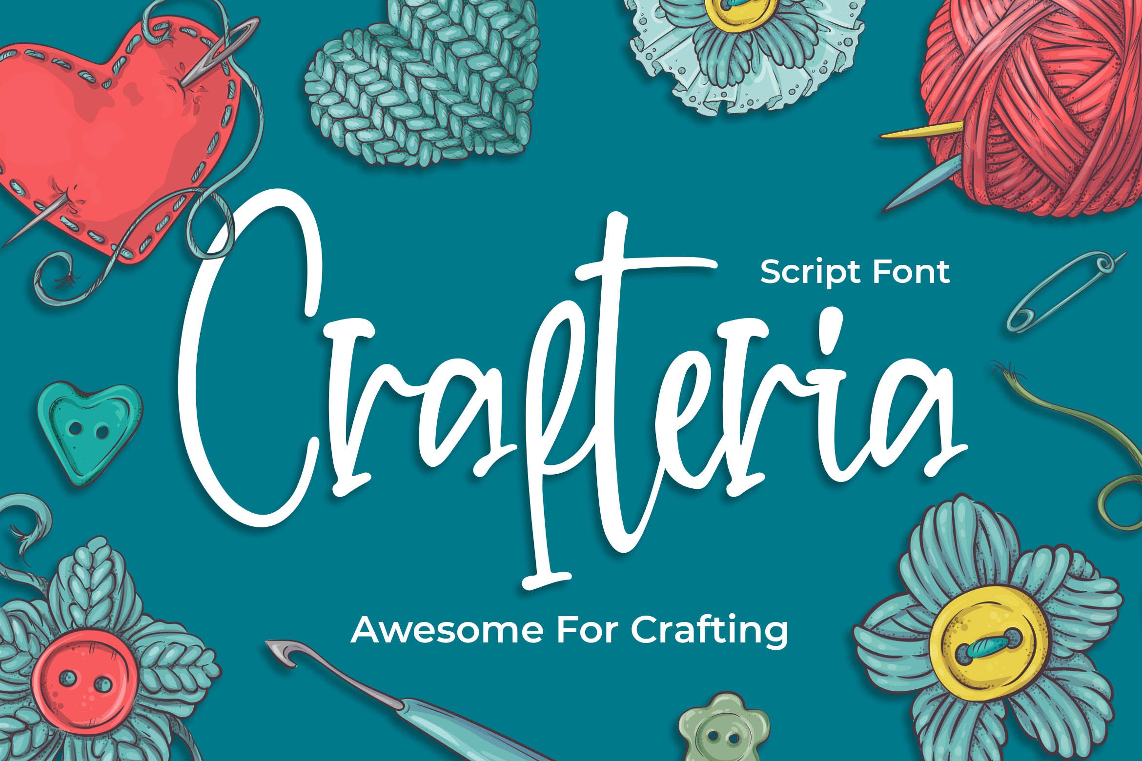英文书法艺术装饰字体素材库精选 Crafteria Script Font插图