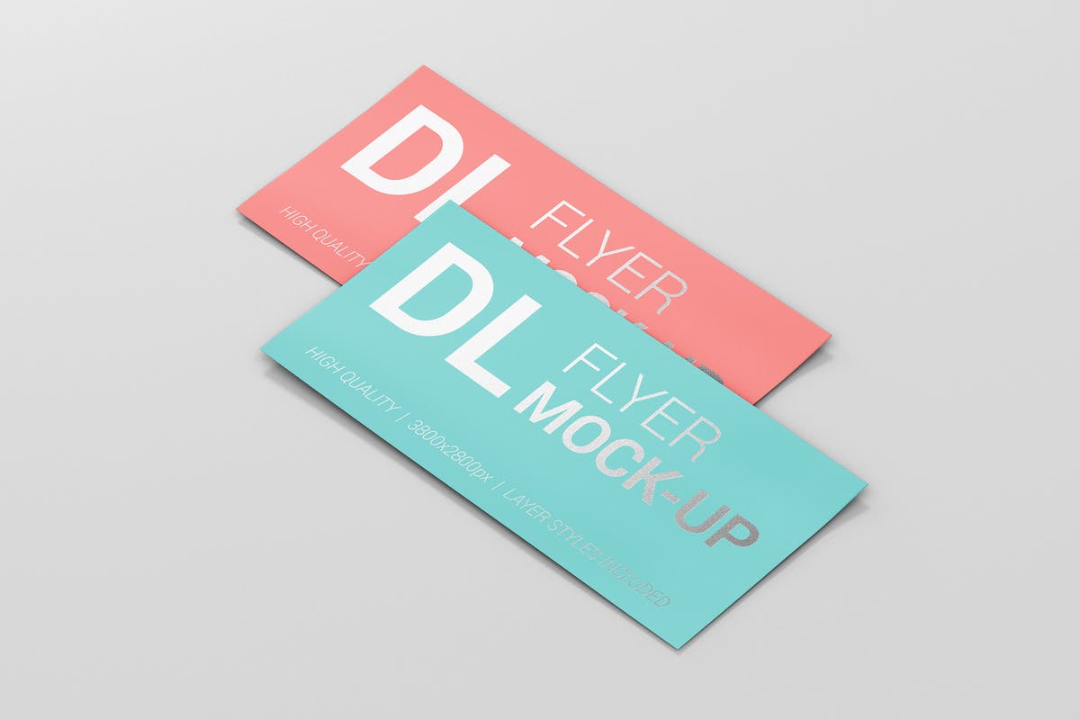 DL广告品牌传单样机模板 Flyer DL Mock-Ups插图