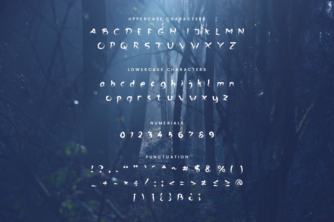 幽灵风格英文画笔笔刷装饰设计字体 The Ghost – Haunted Display Typeface插图(1)