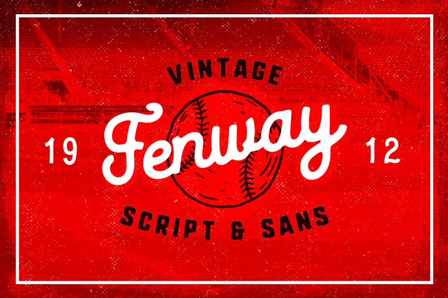 复刻棒球服和球队标志字体 Fenway • Script & Sans + Bonus插图