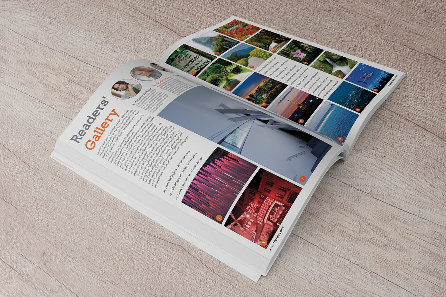 杂志内页排版设计45度角预览样机素材库精选 Magazine Mockup 45 Degree插图(2)