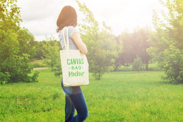 帆布手提袋样机模板 Canvas Bag Mockup插图(5)