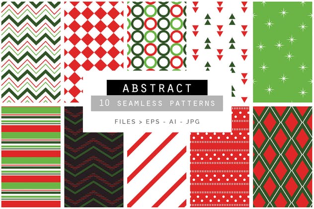 圣诞节节日氛围包装礼品纸张印花图案 Christmas Patterns插图(5)