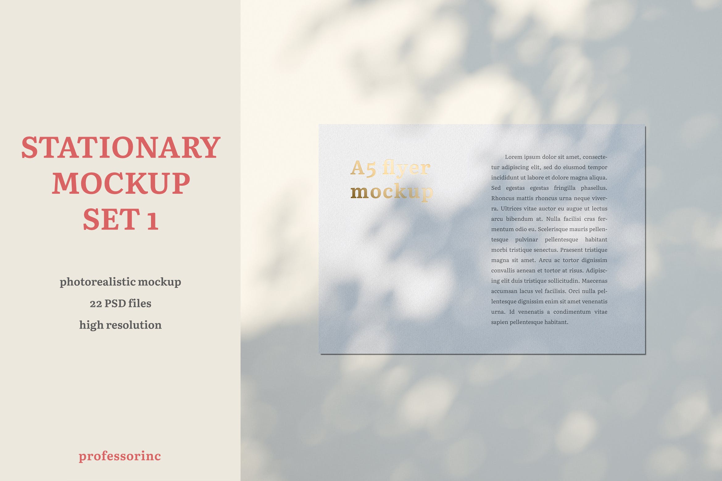 品牌VI设计系统办公用品印刷品套件样机 Stationary Mockup — Set 1插图