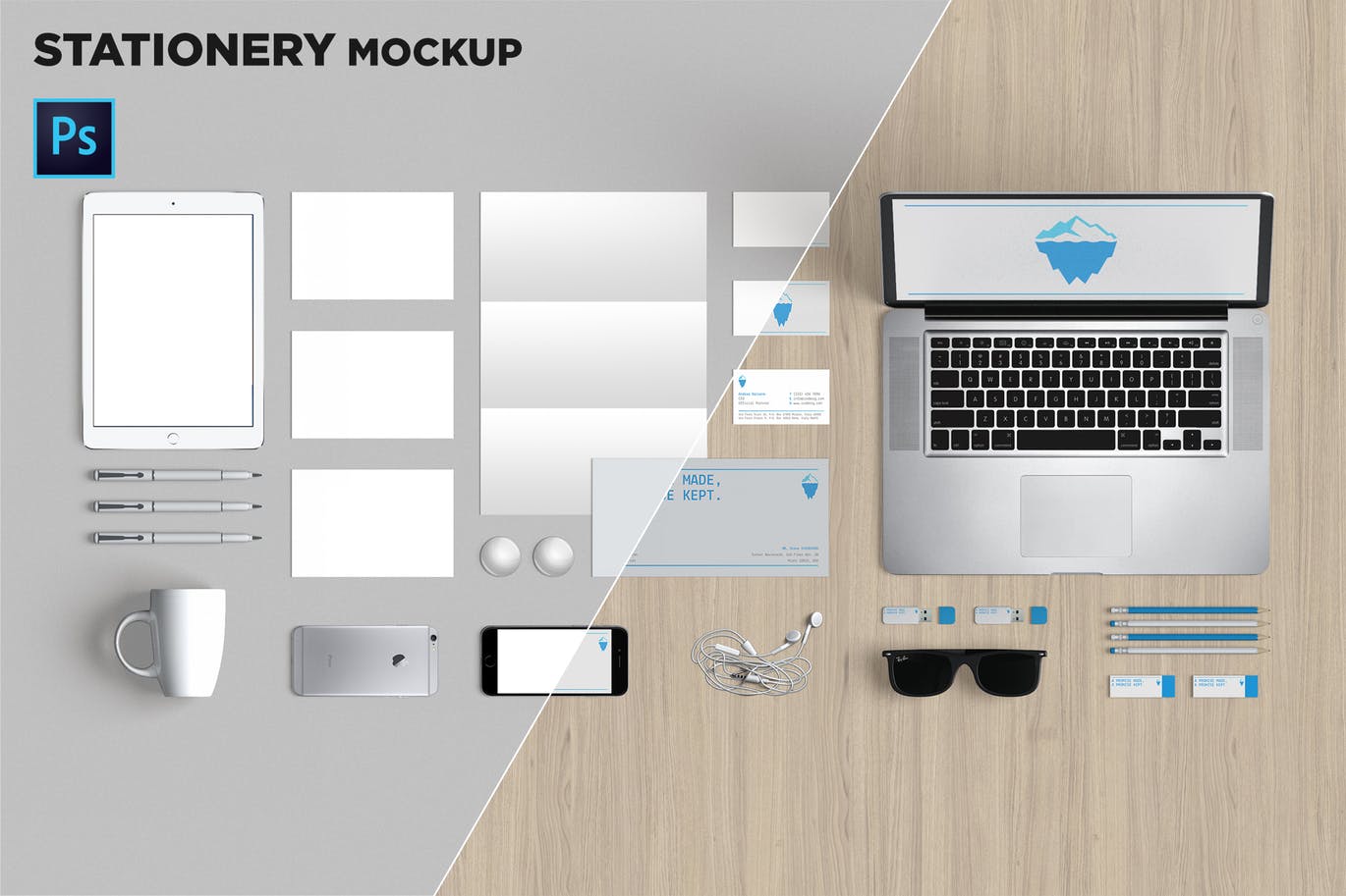 品牌VI标识设计企业办公文具素材库精选模板04 Brand Identity / Stationery Mockup 04插图