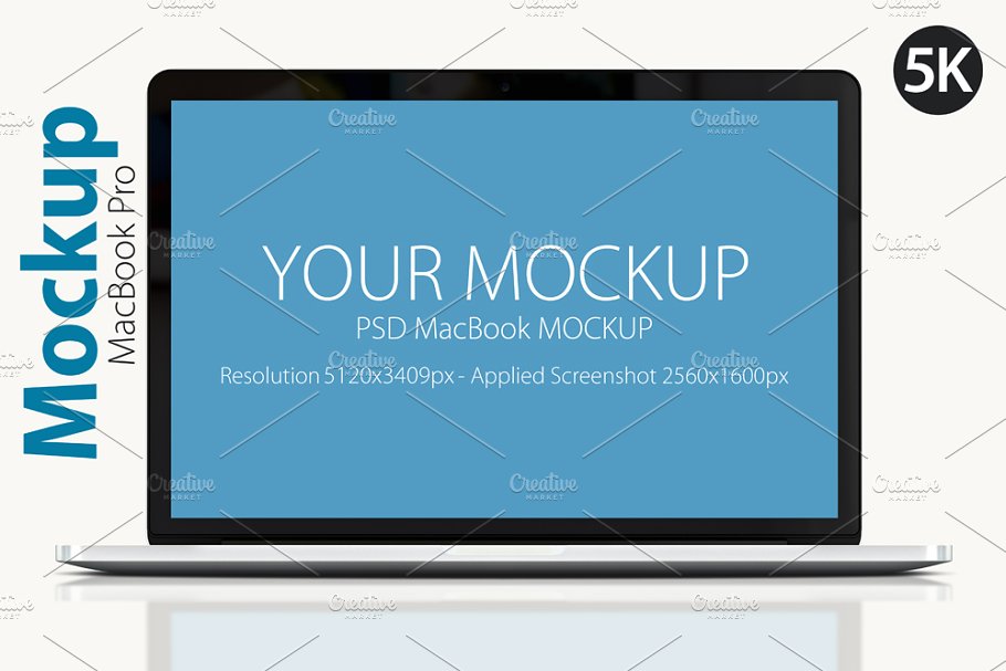 苹果笔记本实物模板(正面) MacBook Pro Mockup (Front)插图(1)