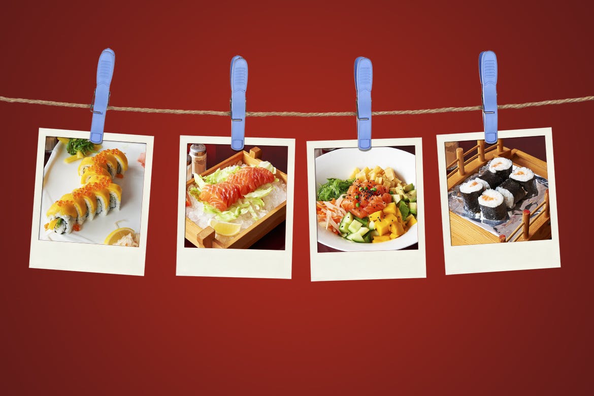 冲洗照片暗房照片晾晒相框样机素材库精选模板 Instant_Frame_Mockup插图(4)