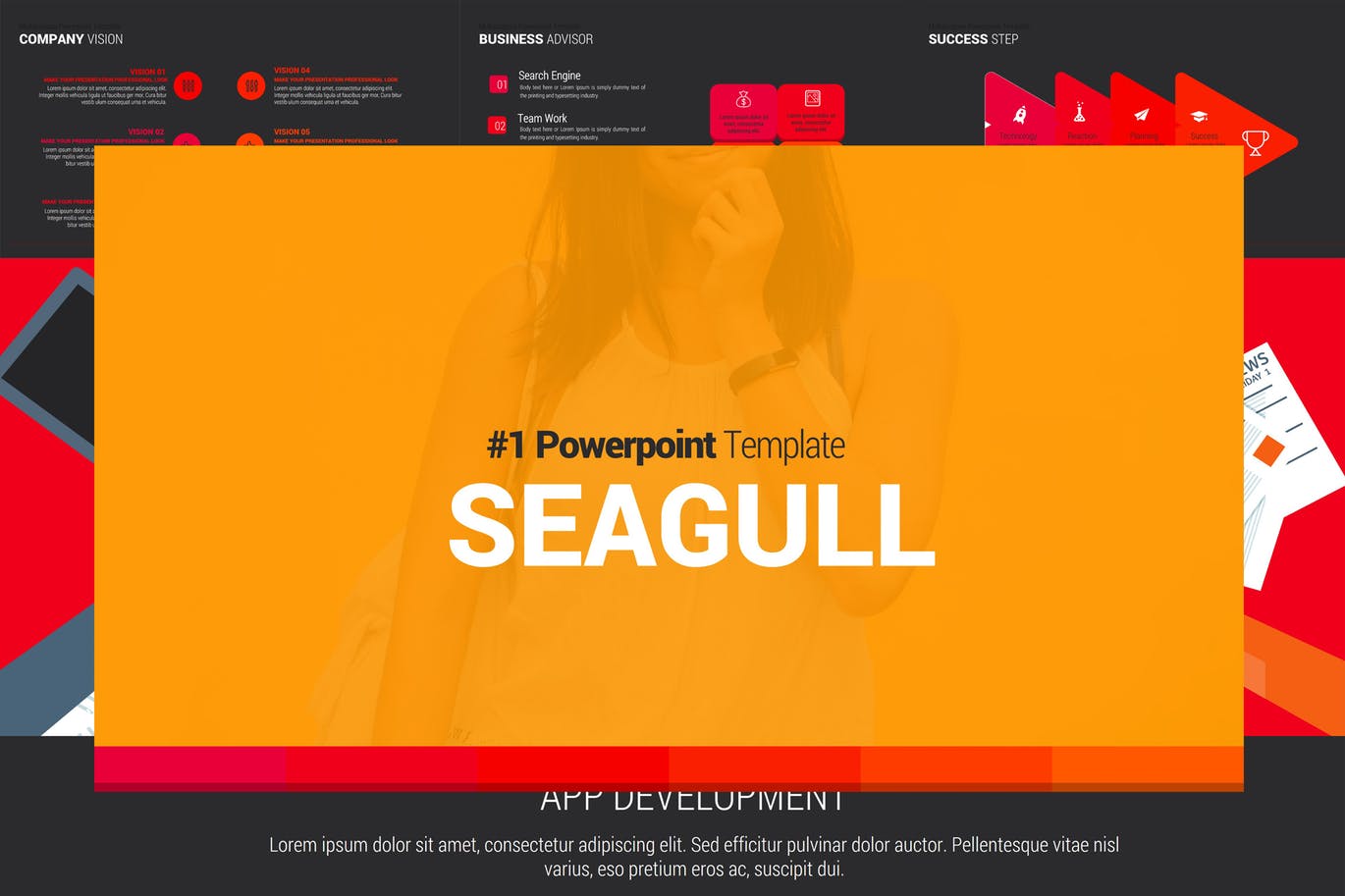 企业市场规划/业务介绍谷歌幻灯片模板 SEAGULL Google Slides插图