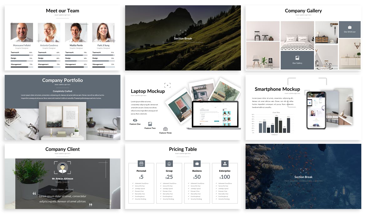 摄影公司业务介绍PPT幻灯片模板 Consequat – Photograph Powerpoint Template插图(2)