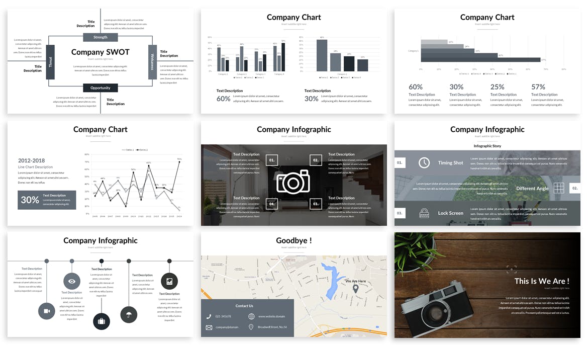 摄影公司业务介绍PPT幻灯片模板 Consequat – Photograph Powerpoint Template插图(3)