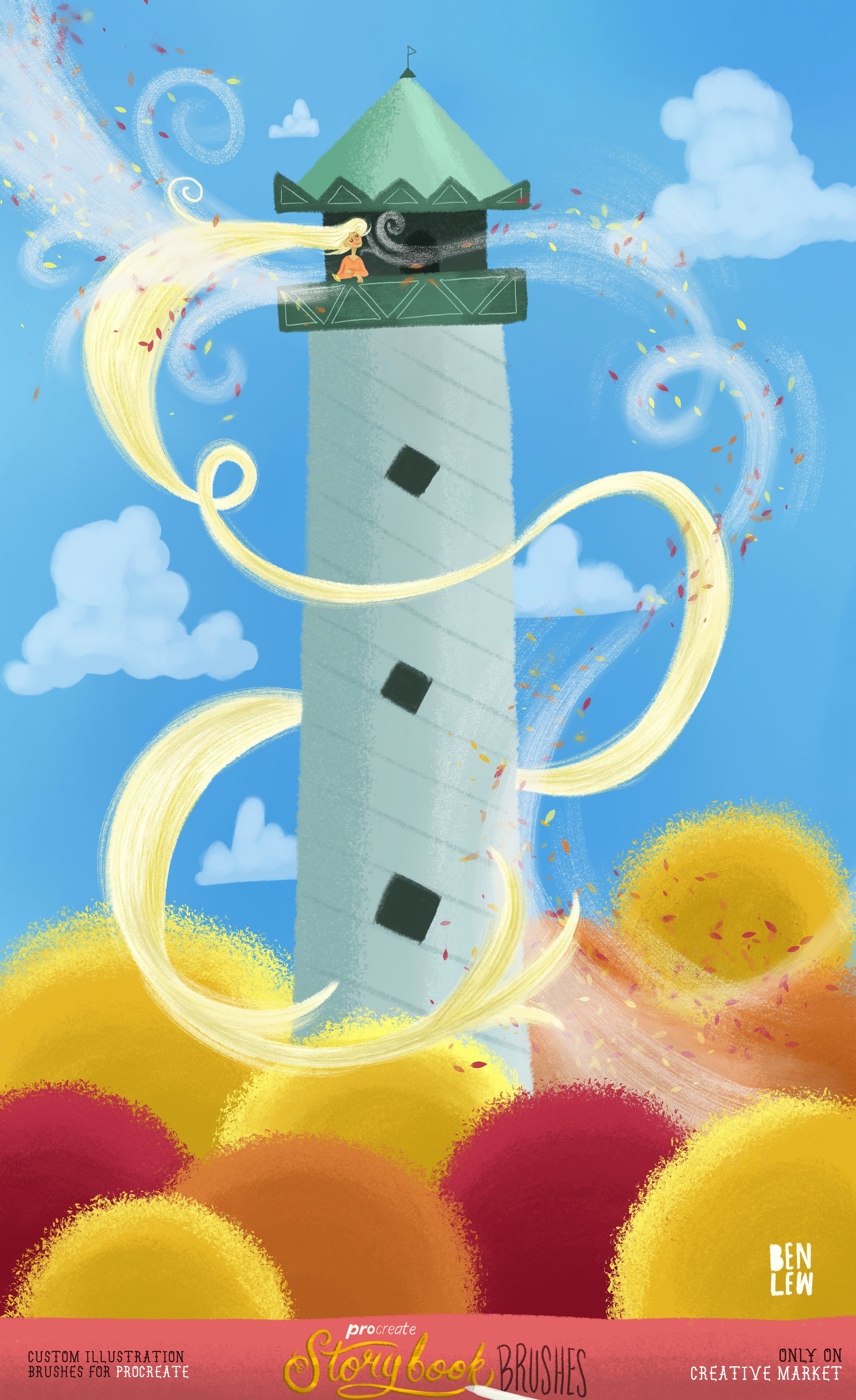 故事书插画风格Procreate画笔笔刷 Storybook Illustrator for Procreate插图(2)
