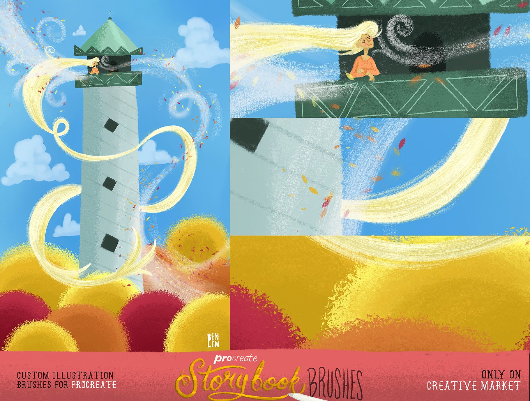 故事书插画风格Procreate画笔笔刷 Storybook Illustrator for Procreate插图(3)