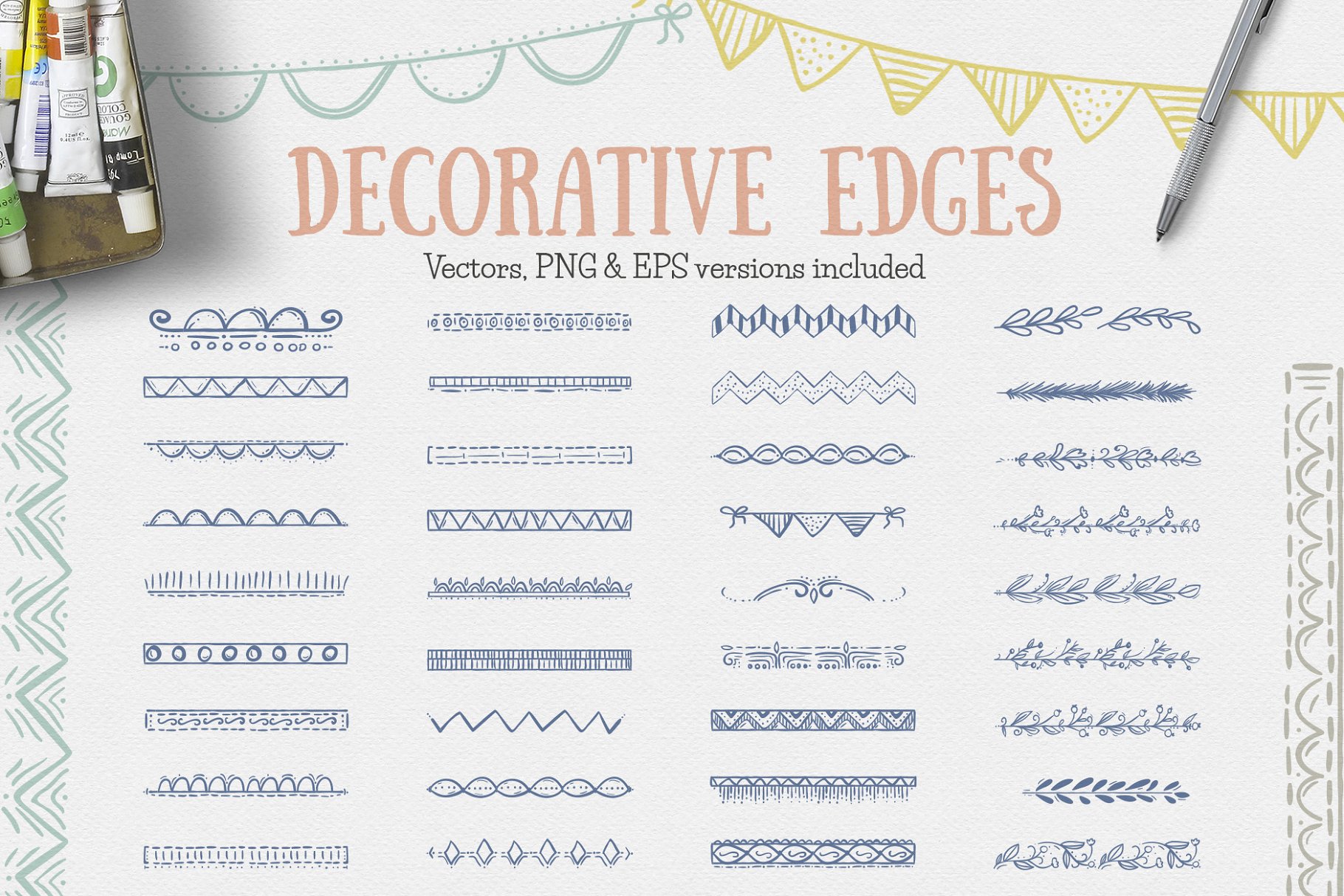 矢量花边装饰AI笔刷套件 Essential Vector Decoration Kit插图(4)