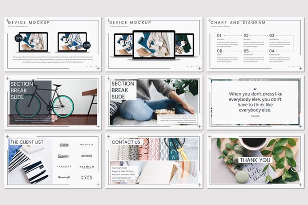 时尚单色创意多用途PPT幻灯片模板 Suave – Powerpoint Template插图(4)