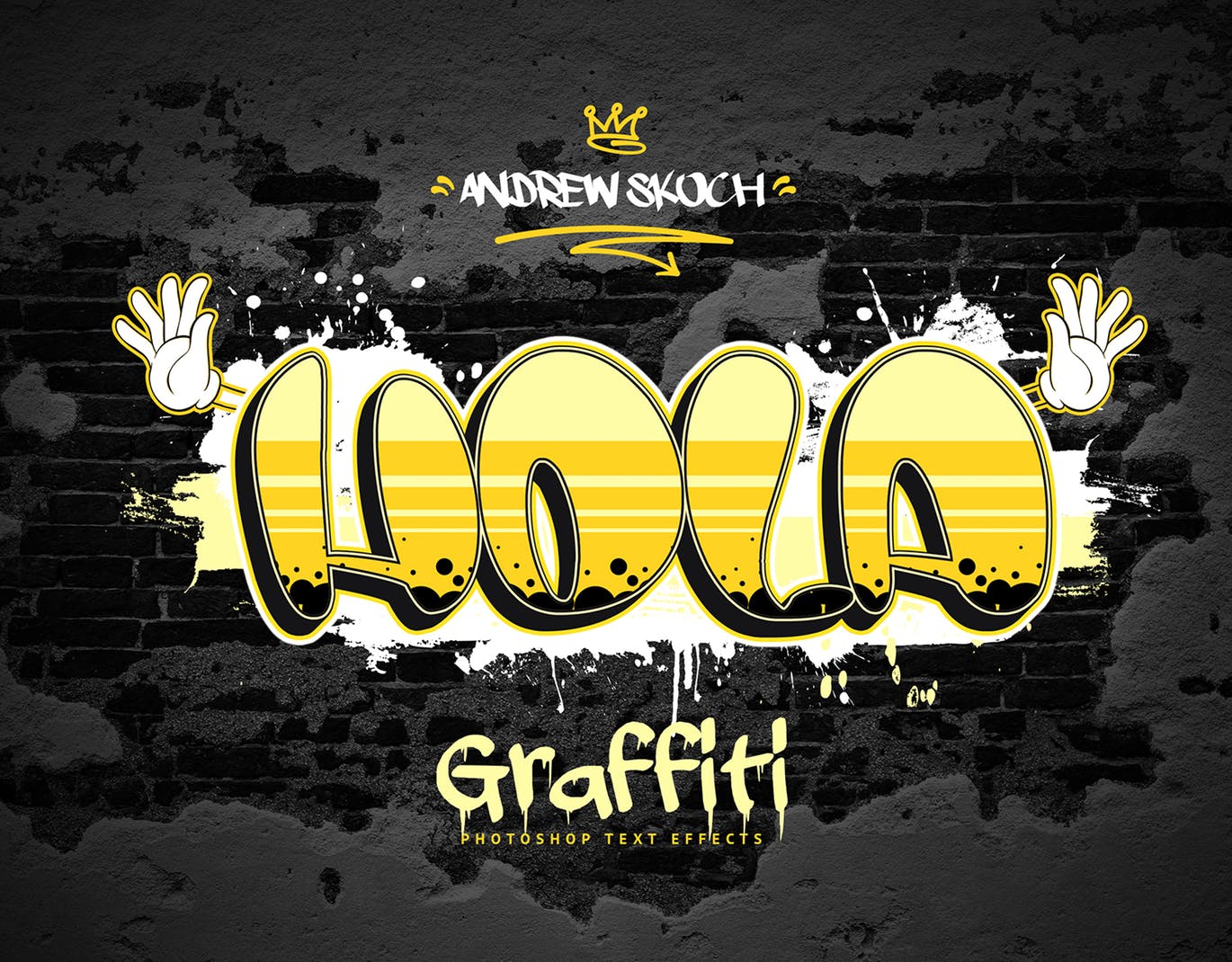街头涂鸦文字效果PSD分层模板v3 Graffiti Text Effects Vol.3插图(1)
