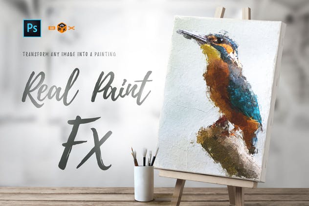 逼真抽象油画一键生成PS动作 Real Paint FX Photoshop Add-On Extension插图(9)