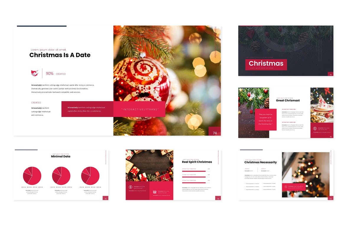 圣诞节节日主题PPT幻灯片模板下载 Christmas – Powerpoint Template插图(1)