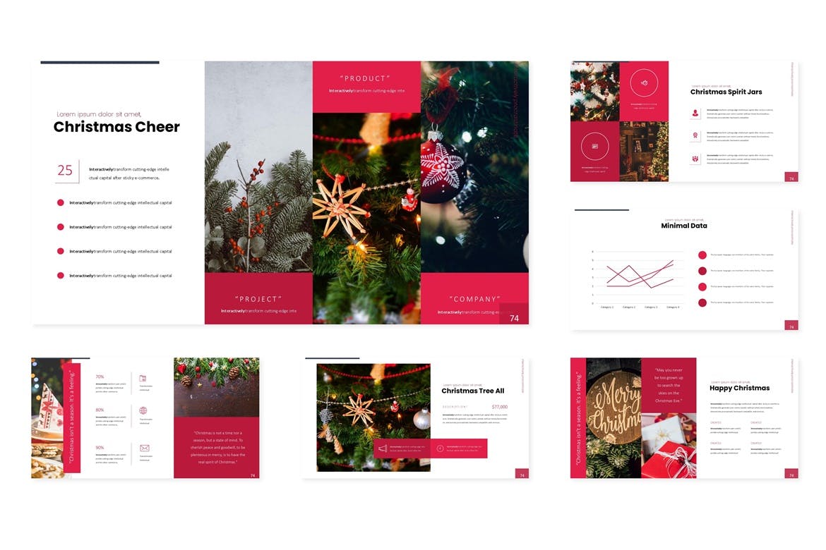 圣诞节节日主题PPT幻灯片模板下载 Christmas – Powerpoint Template插图(3)