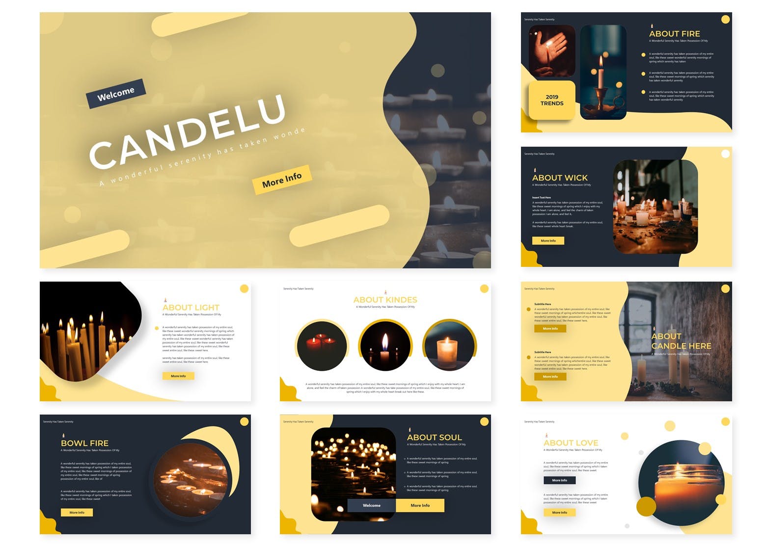 烛光蜡烛设计风格Keynote幻灯片素材 Candelu | Keynote Template插图(1)