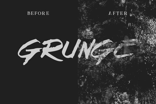 墨水、油漆制斑驳做旧风格纹理合集 Grunge Textures Kit插图(3)